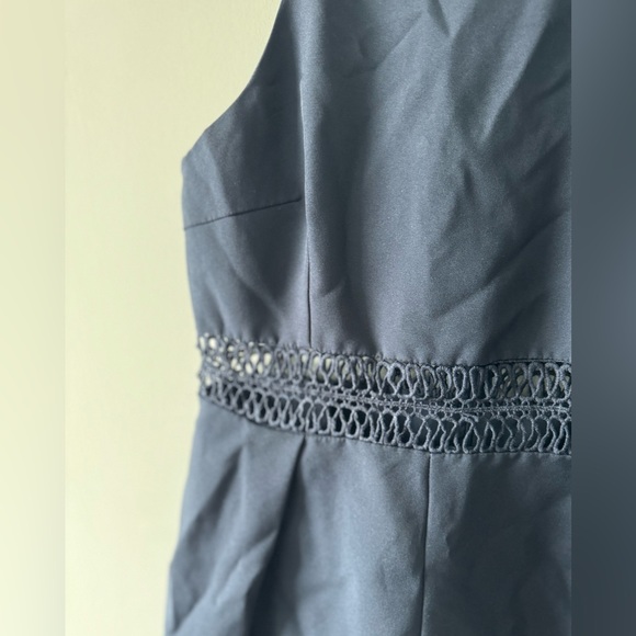 Navy Blue Romper Dress with Adjustable Straps - Picture 2 of 6